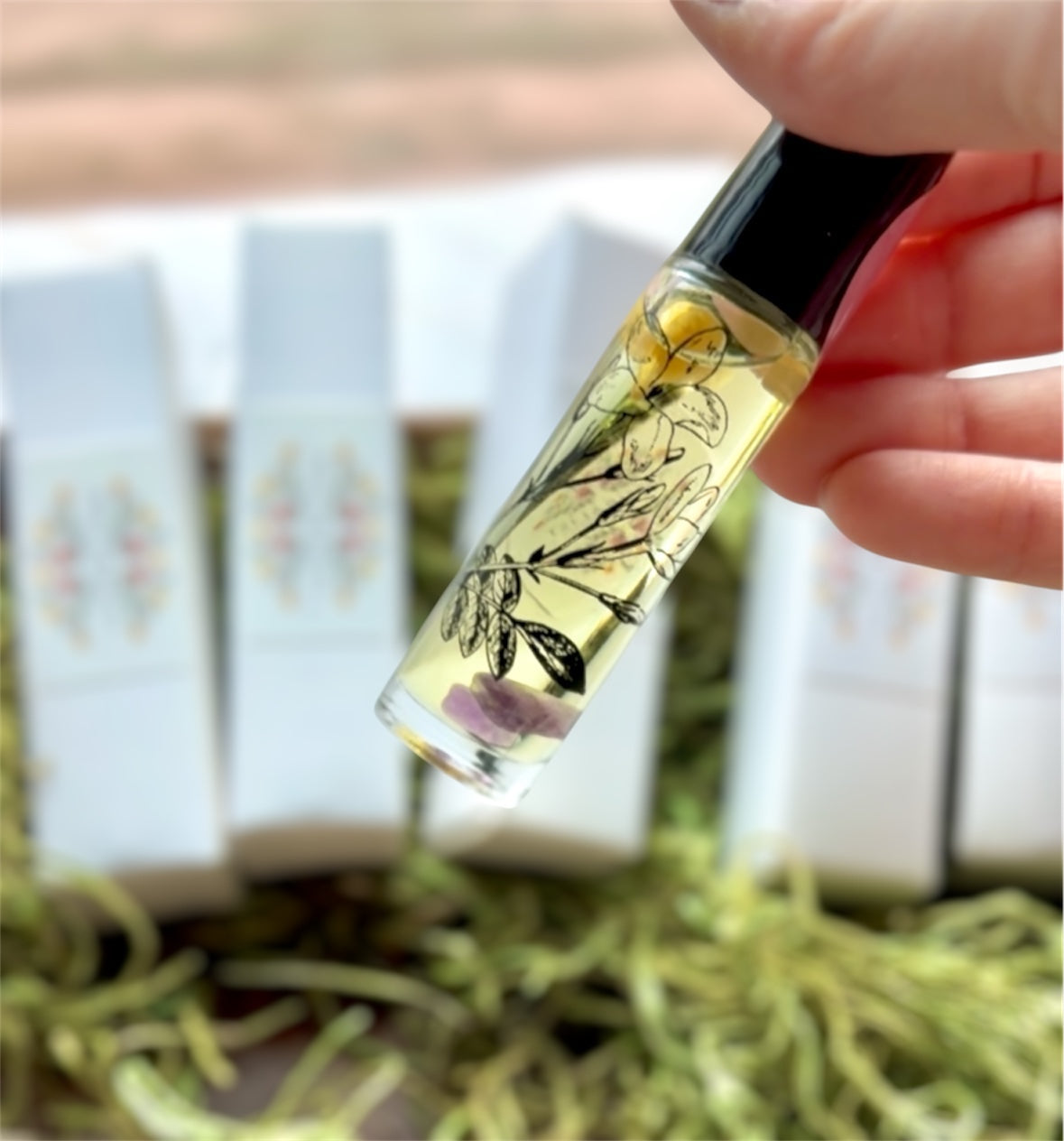 Essential oil roll on perfume