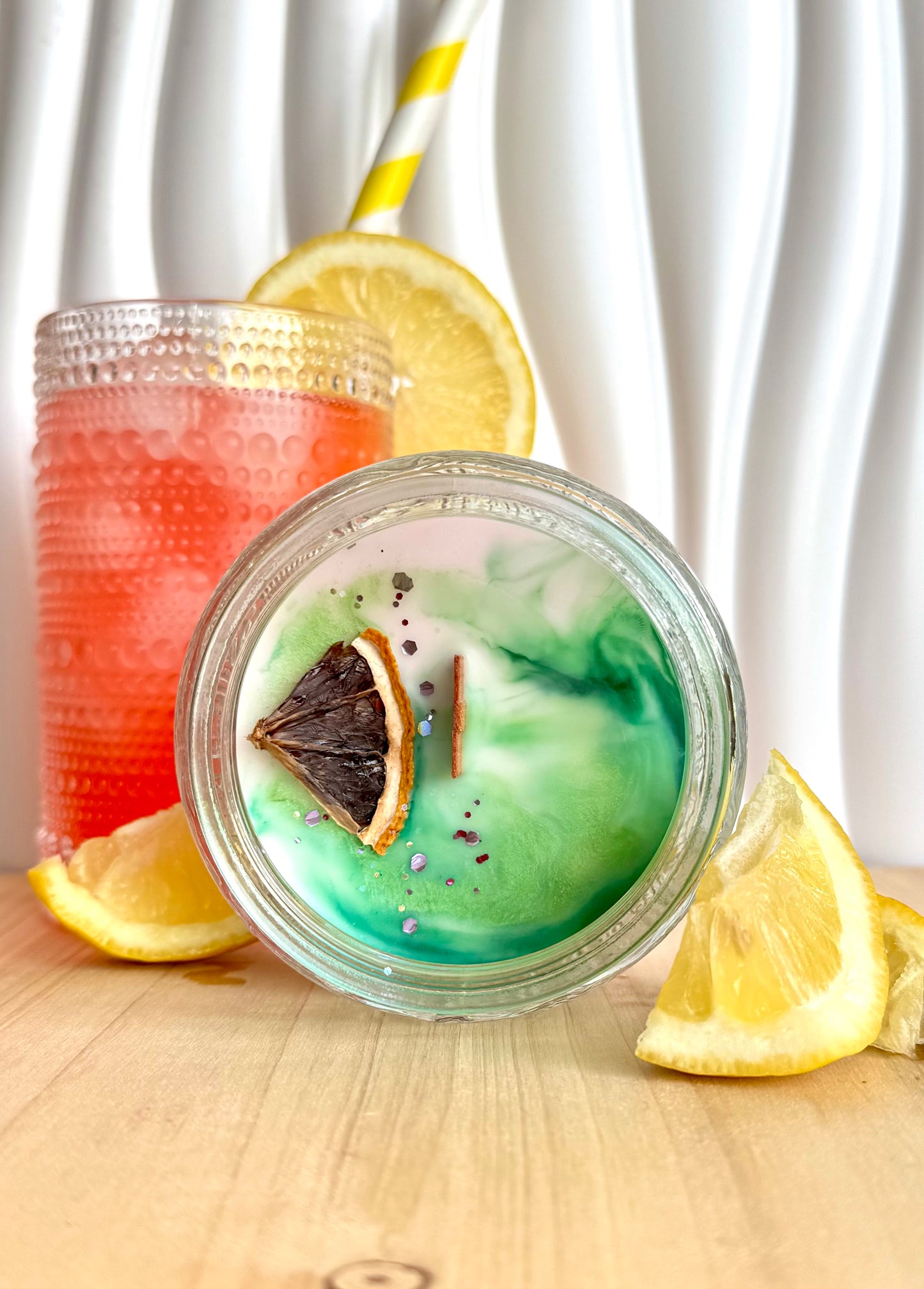 Matcha Strawberry Lemonade Wood Wick Candle